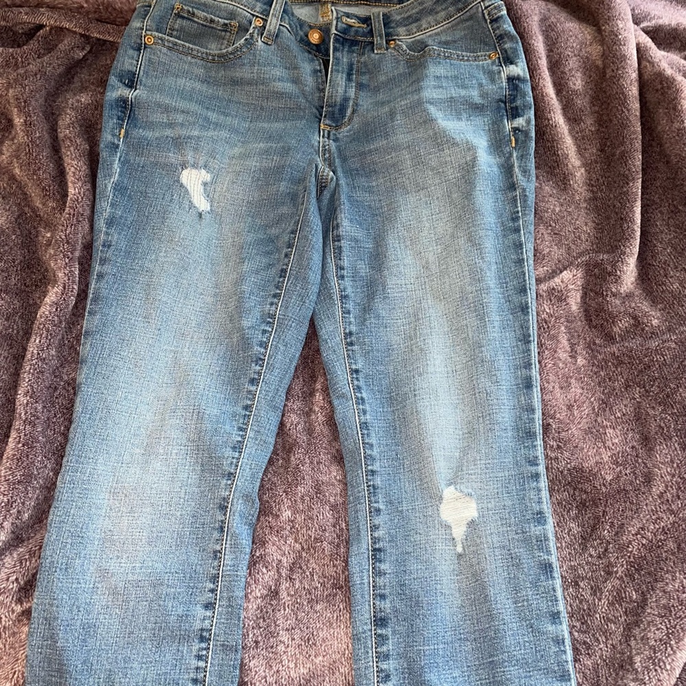 Distressed jeans